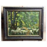 Framed Sheep Art Print