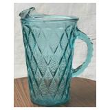 Blue/Green/Bleen Glass Milk Pitcher