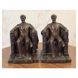 Bronze Jennings Brothers Abraham Lincoln Bookends