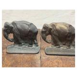 Bronze Elephant Bookends