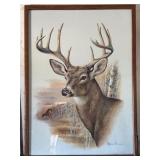 Framed Ruane Manning Deer Art Print