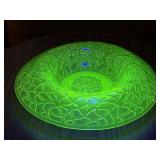 Uranium Glass Candy Dish