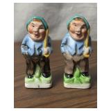 Japanese Porcelain Gnome Salt and Pepper Shakers