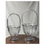 Pair of Helsey Glass Baskets
