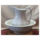 English China 14.5 Inch Bowl and Pitcher