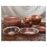 Marigold Carnival Glass Dish Set