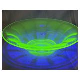 Uranium Glass 9.5 Inch Bowl