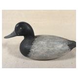 W. Haufe Bluebill Carved Painted Wooden Duck Decoy