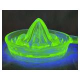 Uranium Glass Fruit Juicer
