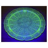 10 Inch Uranium Glass Trivet/Platter