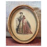 Framed Art Print of Woman in Dress