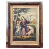 Framed Blessed Shepherdess Art Print