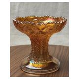 Marigold Carnival Glass Punch Bowl Stand