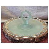 11 Inch Lattice Depression Glass Serving Tray