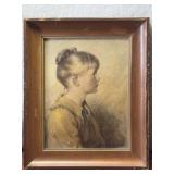 Framed Canvas Charlotte Art Print by Sydney Bell