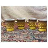 Four Fire King Mid Century Modern Coffee Mugs
