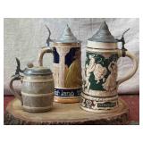 Three German Beer Steins