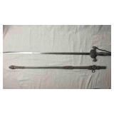 Ceremonial Sword w 28 Inch Blade