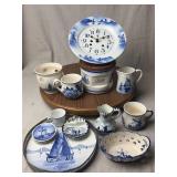 Delft Style Ceramic Dutch Things, Clock