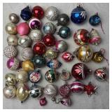 Lot of Blown Glass Christmas Ornaments