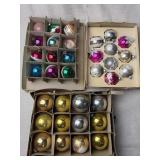 Lot of Blown Glass Christmas Ornaments