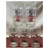 Set of 5 Monogram Service Advertising Glasses
