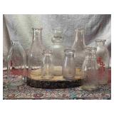 Assortment of Antique Milk Bottles