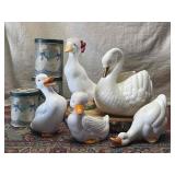 Ceramic Duck Decor Lot