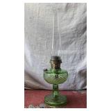 Aladdin Model 12 Green Glass Oil Lamp