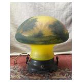 Antique Mushroom Glass Table Lamp