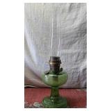 Aladdin Model B Green Glass Oil Lamp