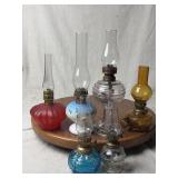 Six Alcohol Burning Lamps