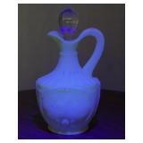 Uranium Vaseline Glass Cruet with Stopper