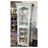 Aqua Painted Kitchen Display Cabinet