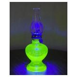 Uranium Depression Glass Alcohol Lamp