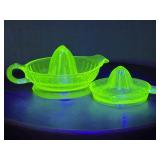 Uranium Depression Glass Juicers