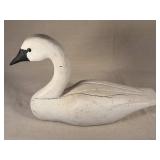 Carved Painted Wooden Duck Decoy Swan