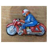 Vintage Stamped Metal Toy Motorcycle