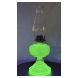 Uranium Glass Oil Lamp