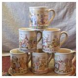 Set if Six Country Kids Coffee Mugs
