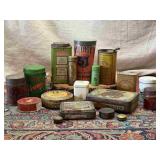 Assorted Antique Tins
