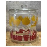 Vintage Covered Glass Jar