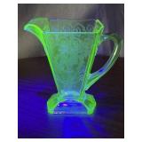 Uranium Glass Creamer Pitcher