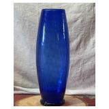 Cobalt Blue Glass 16 Inch Vase