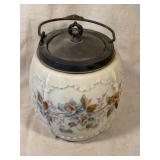Flower Design Glass Jar