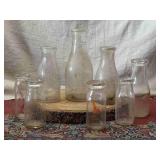 Antique Half Pint, Pint Milk Bottles