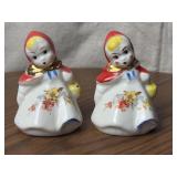 Dutch Girl Porcelain Salt and Pepper Shakers