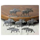 Seven Cast Metal 3 Inch Moose