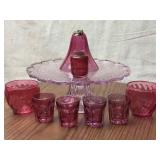Cranberry, Amethyst Glass Lot