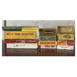 Lot of Vintage Fishing Lure Boxes